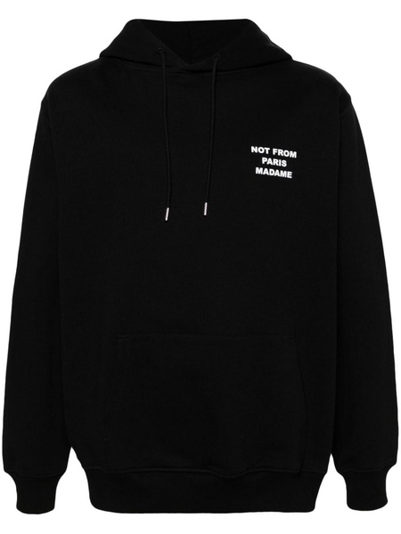 slogan-print cotton hoodie