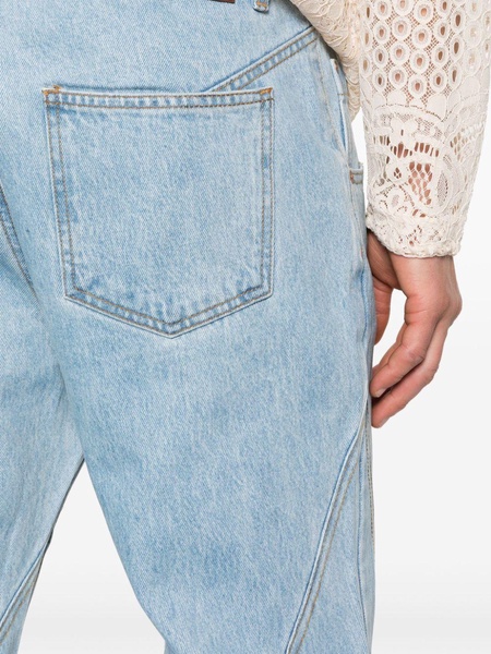 mid-rise wide-leg jeans