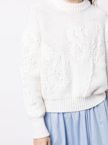 open-knit virgin wool jumper