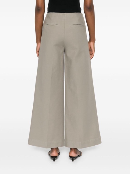 cotton wide-leg trousers