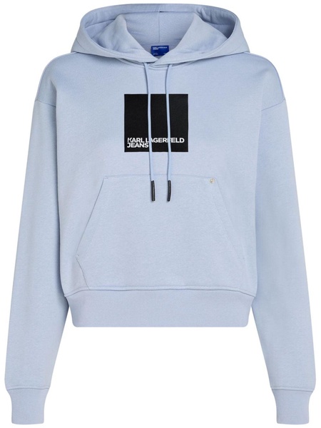 Box-logo patch hoodie