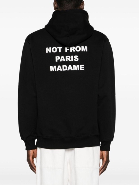 slogan-print cotton hoodie