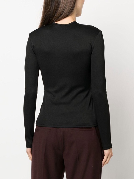 cut-out detail long-sleeve top