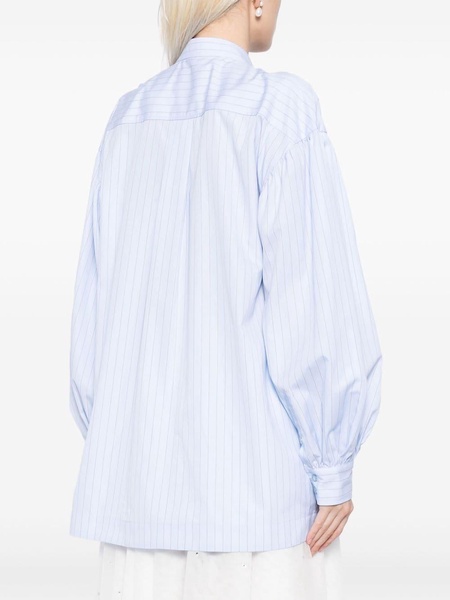 front bow puff sleeve shirt