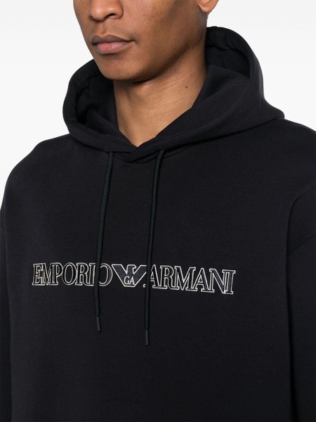 logo-embroidered hoodie