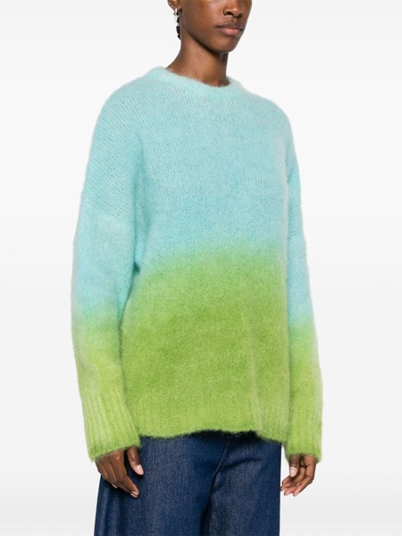 gradient-effect knitted sweater