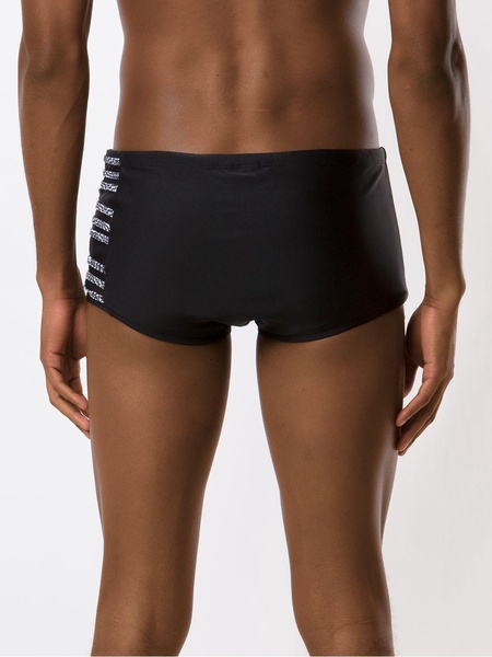 side stripe-detail swim shorts