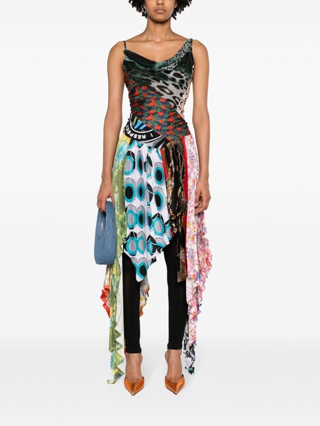 Regenerated Scarves silk midi dress