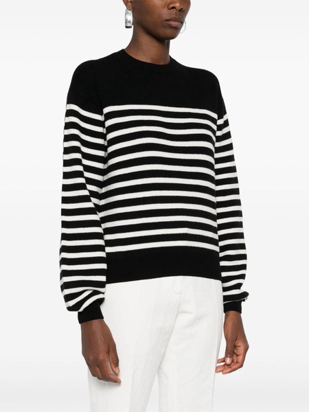 Black The Viola Striped Cashmere Sweater