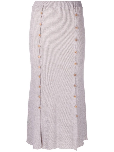 Loulou ribbed midi skirt