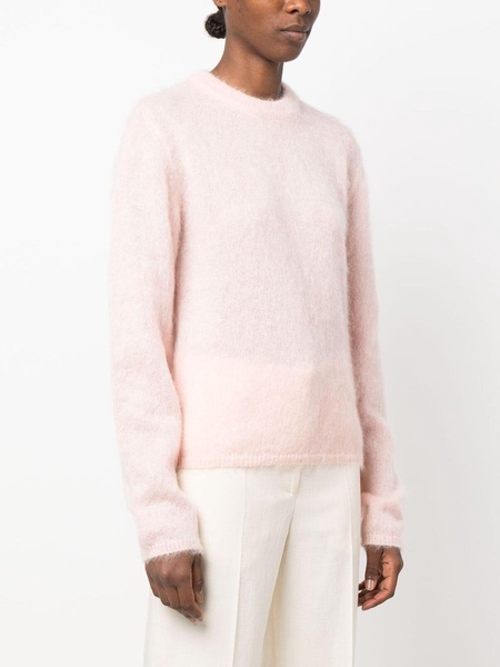 crew-neck mohair-blend jumper