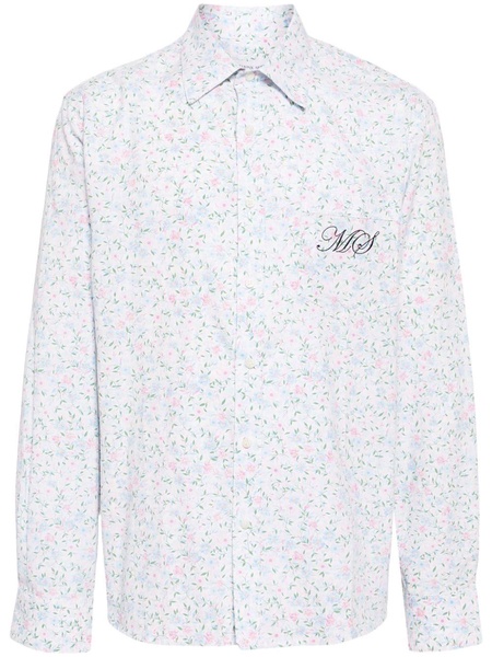 floral-print cotton shirt