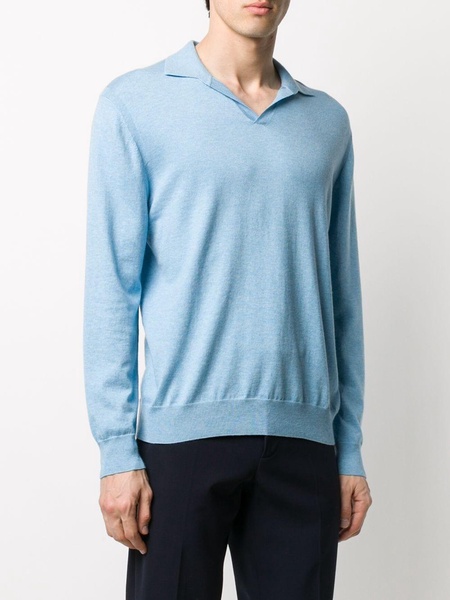 fine knit polo top