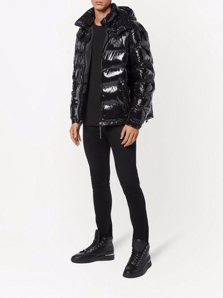 high-shine padded jacket