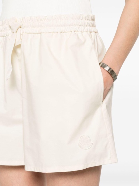 logo-appliqué poplin shorts