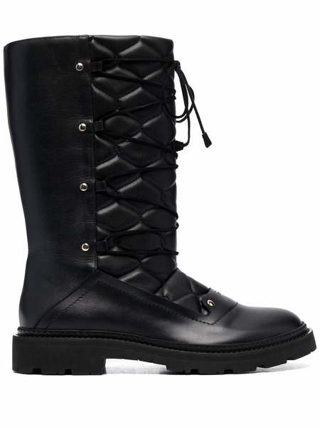 lace-up leather boots