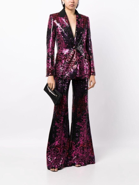 sequin-embellished peak-lapels blazer 