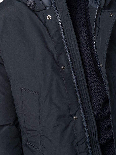 padded zip-up hooded coat