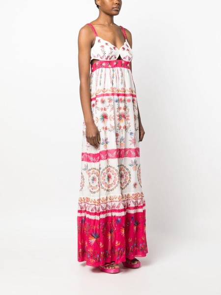 geometric-print maxi dress