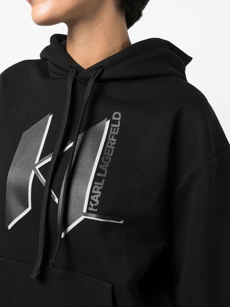 logo print pullover hoodie 