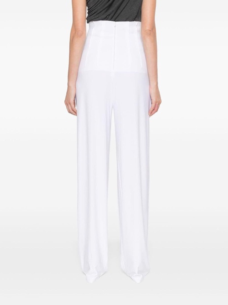 pleated high-waisted trousers