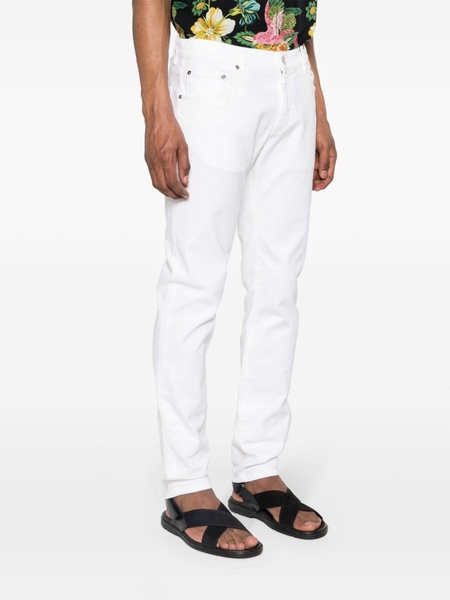 mid-rise slim-fit jeans