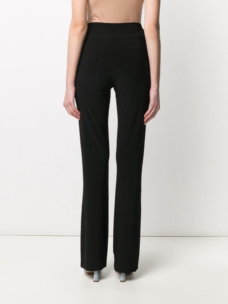 high waisted straight-leg trousers