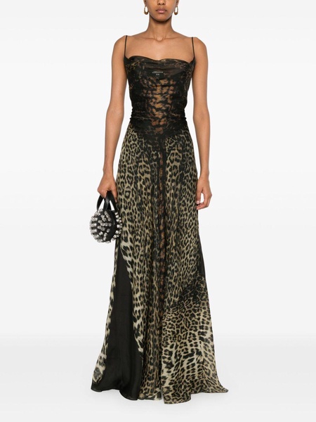 leopard-print maxi dress