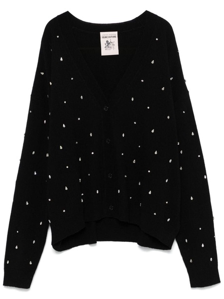 rhinestone-embellished cardigan