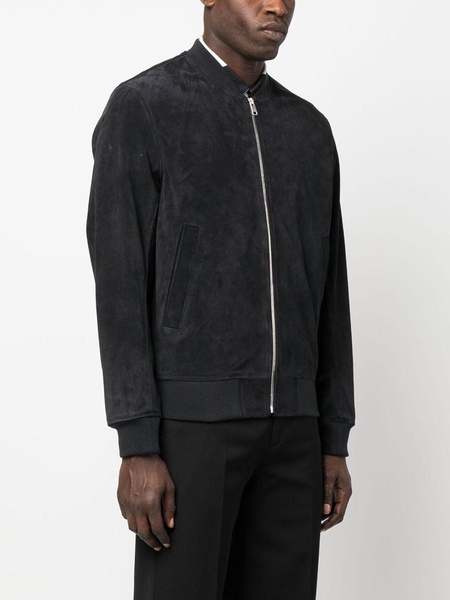 zip-fastening bomber jacket