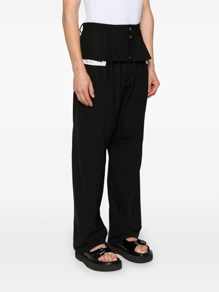 high-waist wide-leg trousers