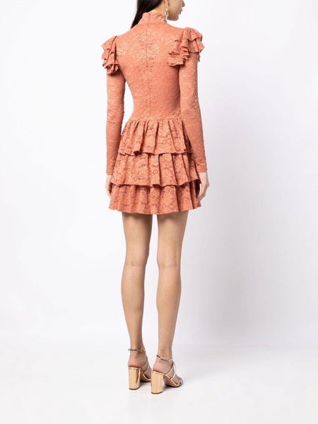 ruffled lace minidress