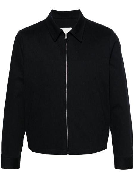 zipped cotton shirt jacket