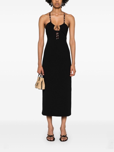 Black Solaria Midi Dress