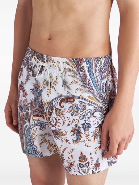 paisley-print drawstring swim shorts