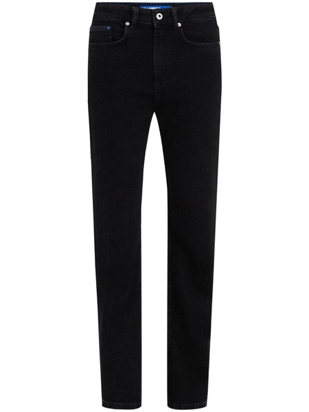 high-rise straight-leg jeans