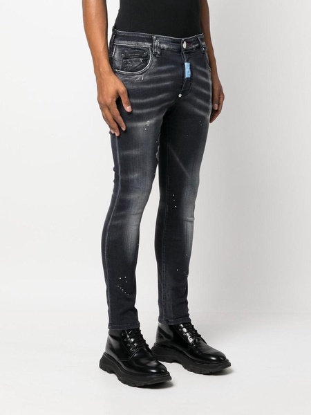 Hexagon low-rise skinny jeans 