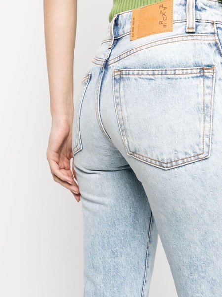 low-rise flared jeans