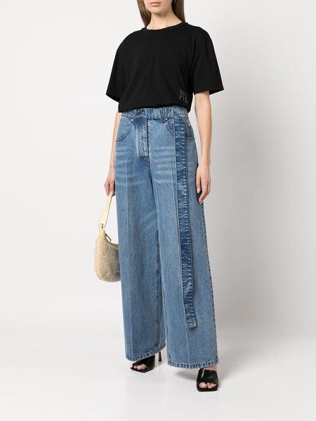 high-waisted wide leg jeans