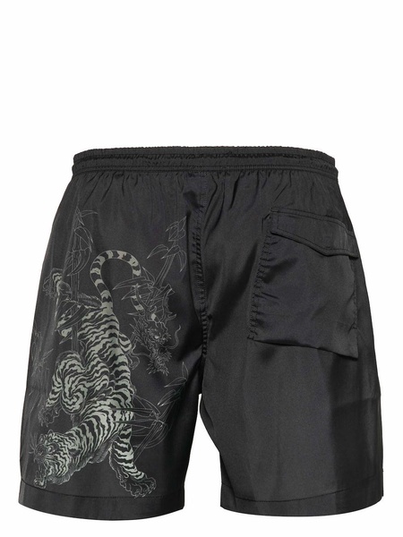 Tiger-print swim shorts