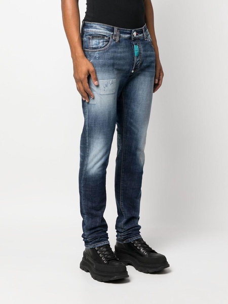 Premium Hexagon low-rise slim-cut jeans