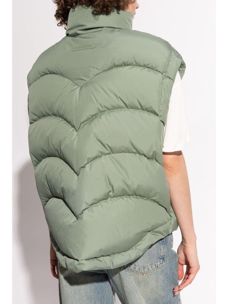 high-neck vest jacket 