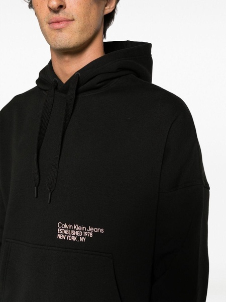 Layered Address Hwk drawstring hoodie