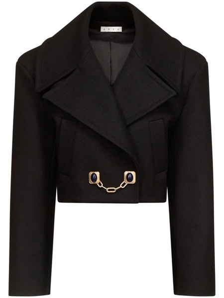 chain-detailing cropped jacket