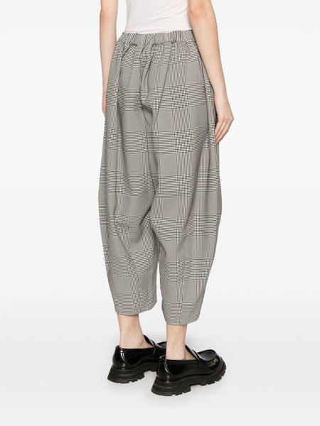 houndstooth tapered trousers