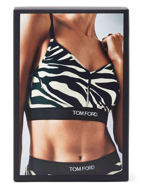 Optical Zebra Print modal signature bralette