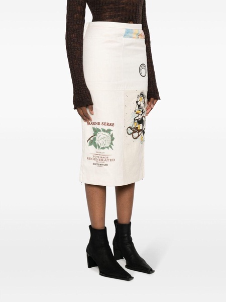 Regenerated Tote Bags midi skirt