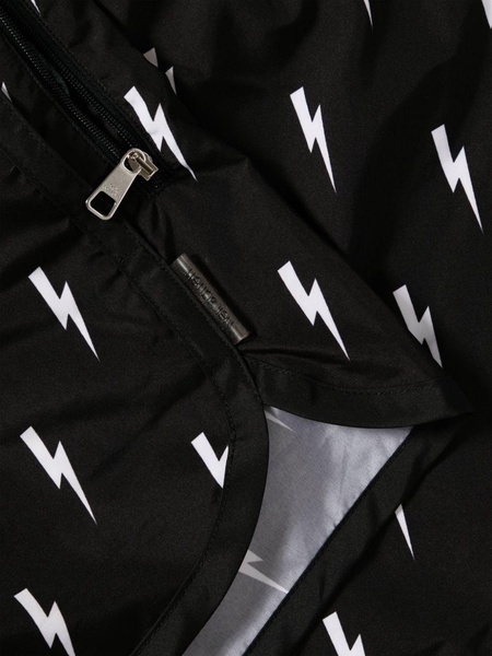 lightning-print swim shorts