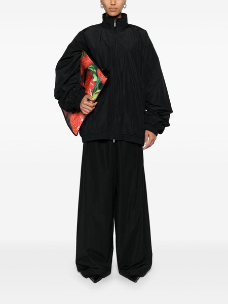 wide-leg technical poplin track pants