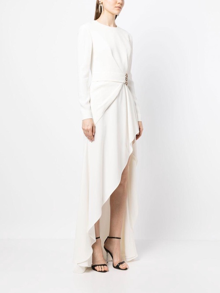 asymmetric crêpe dress